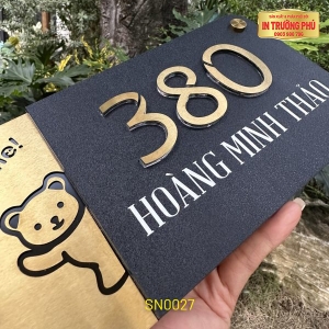 BẢNG, BIỂN SỐ NHÀ - SN0027